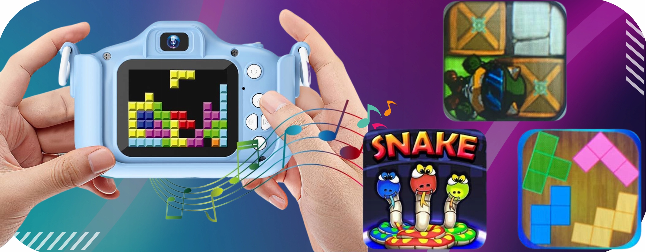 APARAT CYFROWY DLA DZIECI FOTOGRAFICZNY wbudowane gry filtry + KARTA 32 GB Minimalny wiek dziecka 3