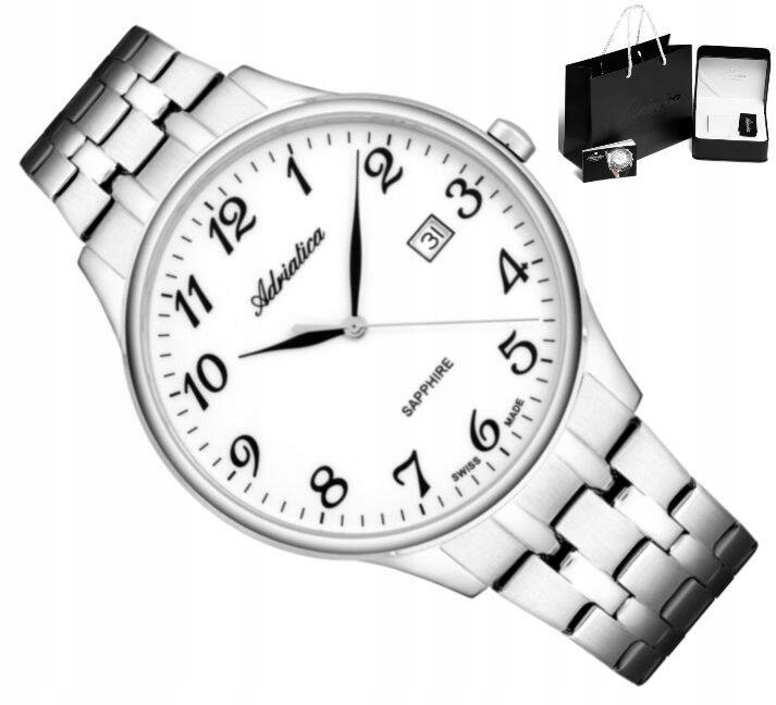 Pánské Klasické Čitelné Švýcarské Ocelové Hodinky Adriatica A1300.5123Q