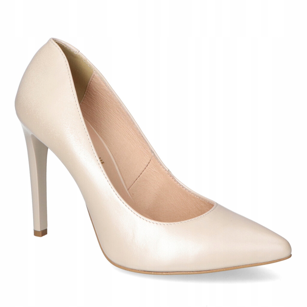 Czółenka Luca Cavialli licowe Beżowe Perła