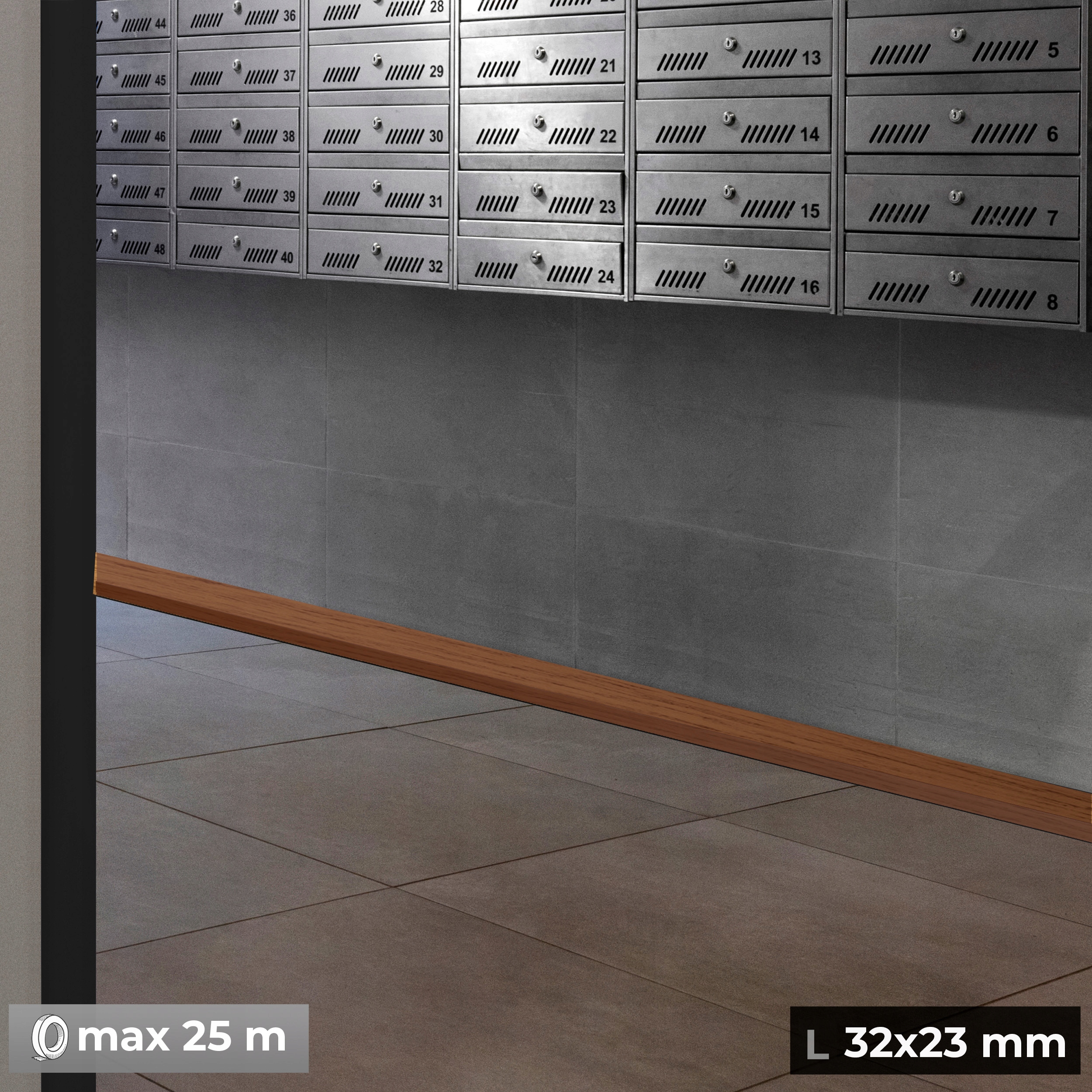 Listwa przypodłogowa samoprzylepna 50x20 dąb rust. Długość 100 cm