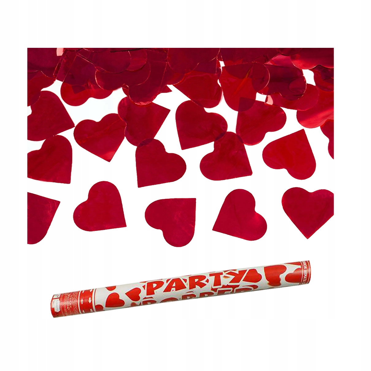 Tuba armata strzelająca CZERWONE SERCA 60 cm