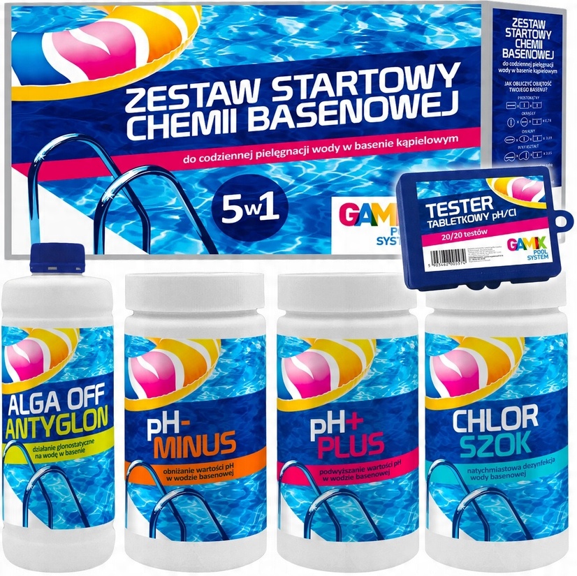 

Zestaw chemii basenowej 5W1 Gamix