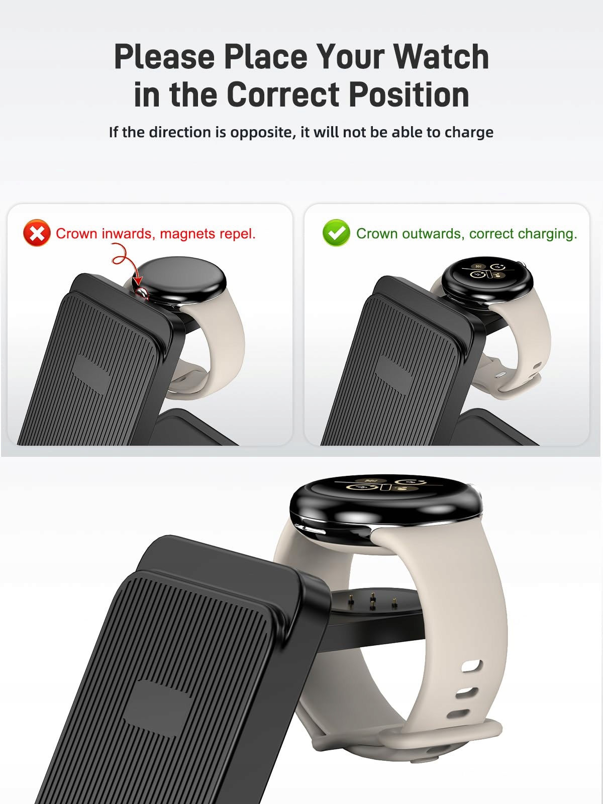 GOOGLE Stacja Ładowania Indukcyjna 3w1 Pixel Watch 3/2 Pixel 9/8/7 — miniatura 3