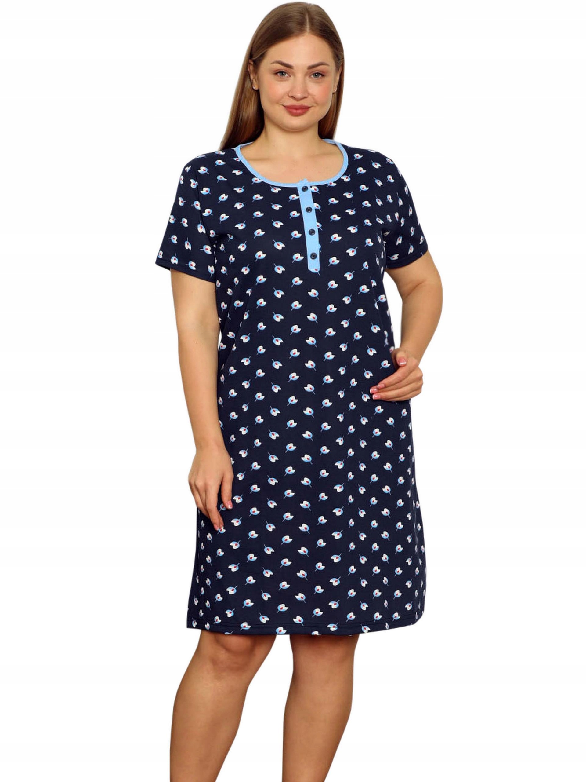 KOSZULA NOCNA 4 guziki LINIA PLUS SIZE nadwymiar DUŻA ROZMIARÓWKA duże 4XL Marka Inna marka