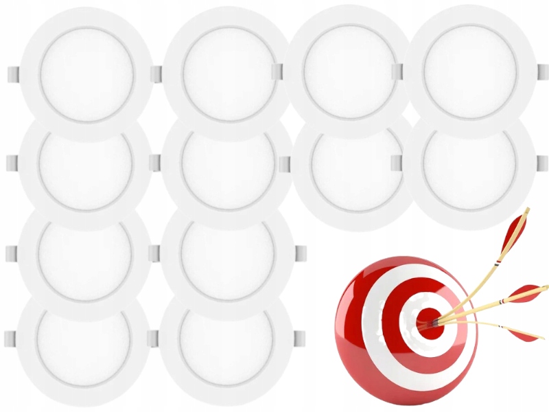 12x Lampička Panel Stropní Svítidlo Stropní Led 6W Svítidlo Slim pro závěsný strop