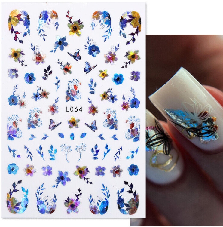 

Naklejki Na Paznokcie Samoprzylepne Kwiaty L064