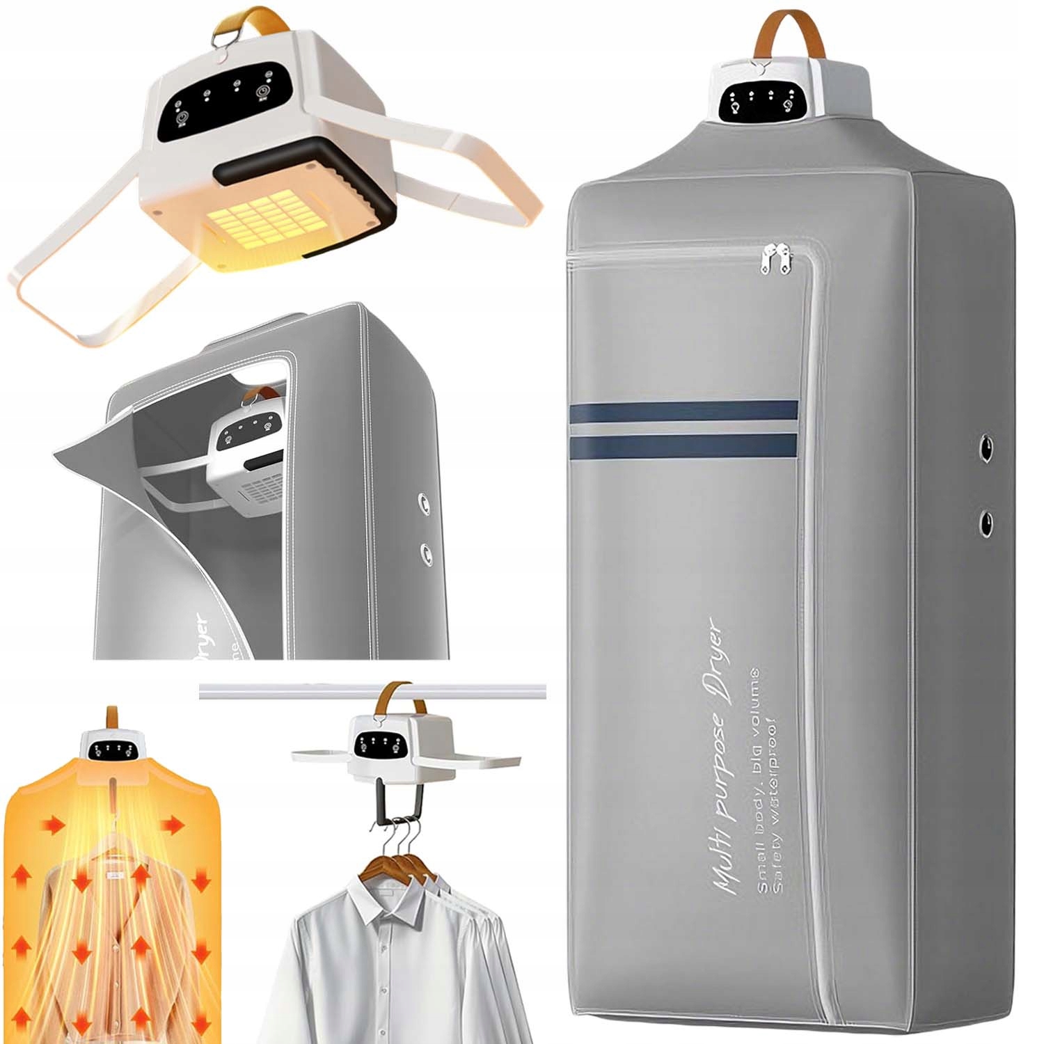 Levně Přenosná Elektrická Sušák Pro Turistické Oblečení, 4 Nastavení Času