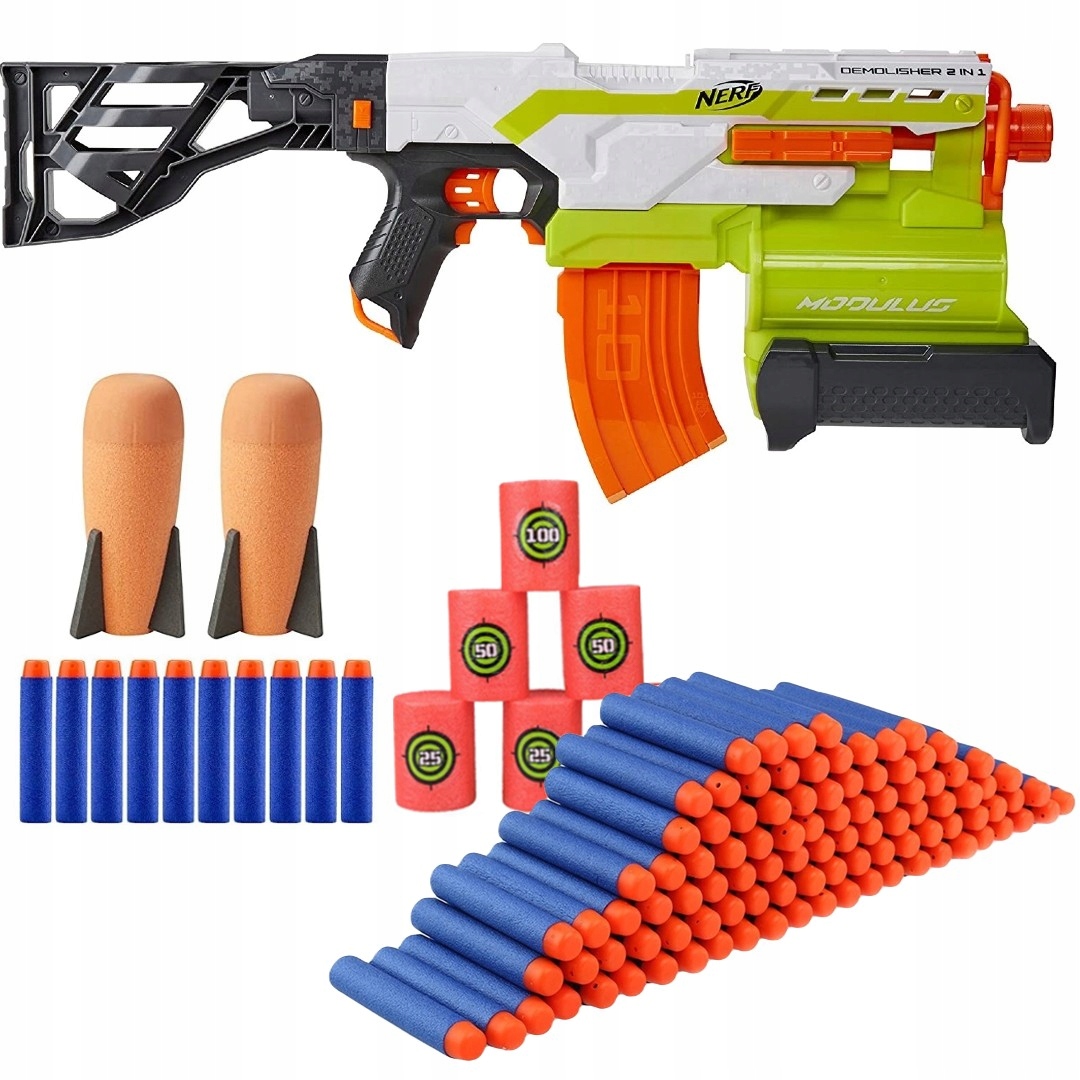 NERF MODULUS DEMOLISHER 2W1 +60 STRZAŁEK + DODATKI 12405584569 - Allegro.pl