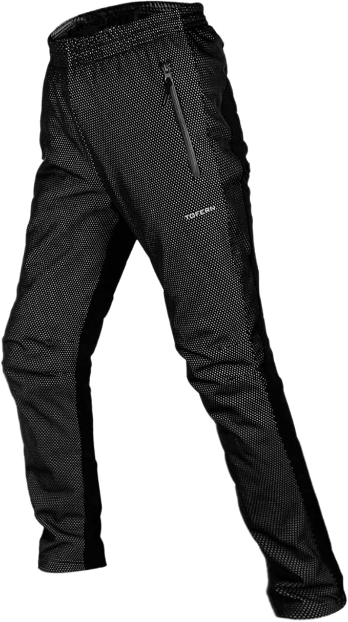 Spodnie Rowerowe Męskie Ocieplane Zimowe Softshell Czarne XXL Do Biegania