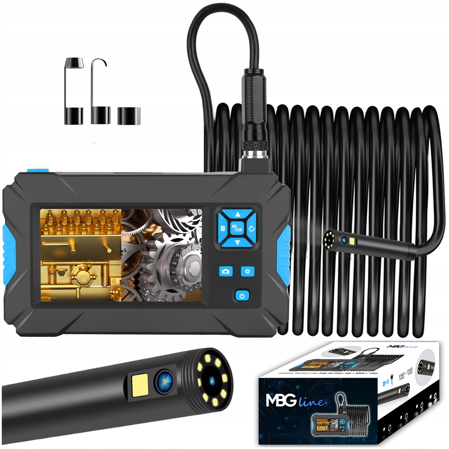 

Kamera Inspekcyjna Duo Endoskop 10M 9LED 2xFULL Hd
