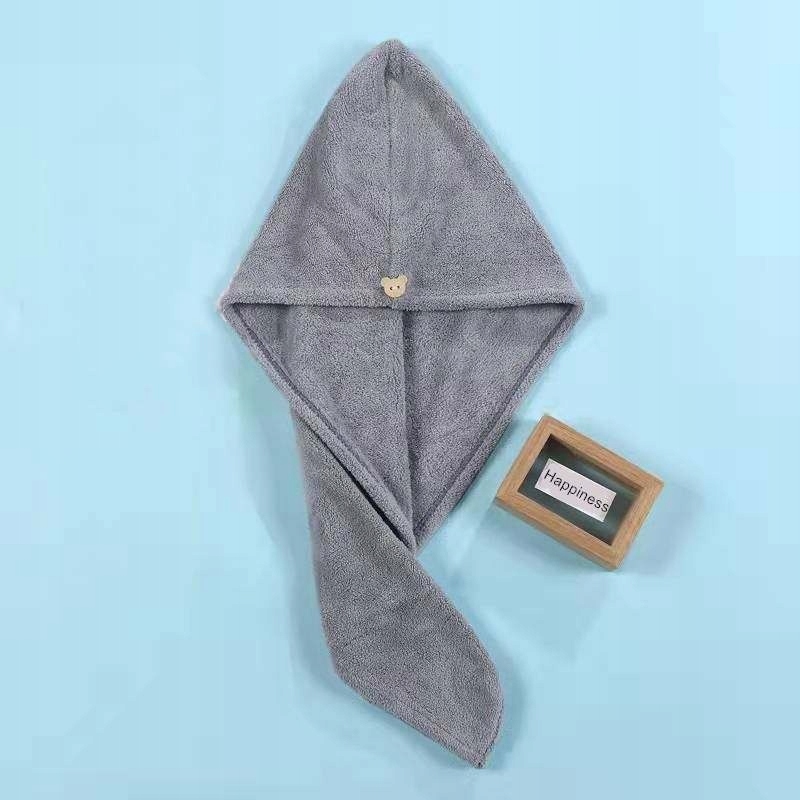 GRUBY CHŁONNY RĘCZNIK NA GŁOWĘ,TURBAN DO WŁOSÓW Materiał dominujący mikrofibra