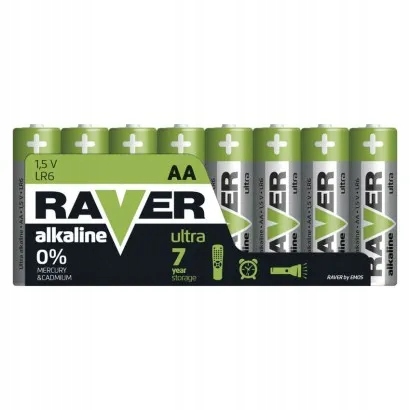 Bateria alkaliczna Raver Ultra Alkaline AA (LR6) folia 8