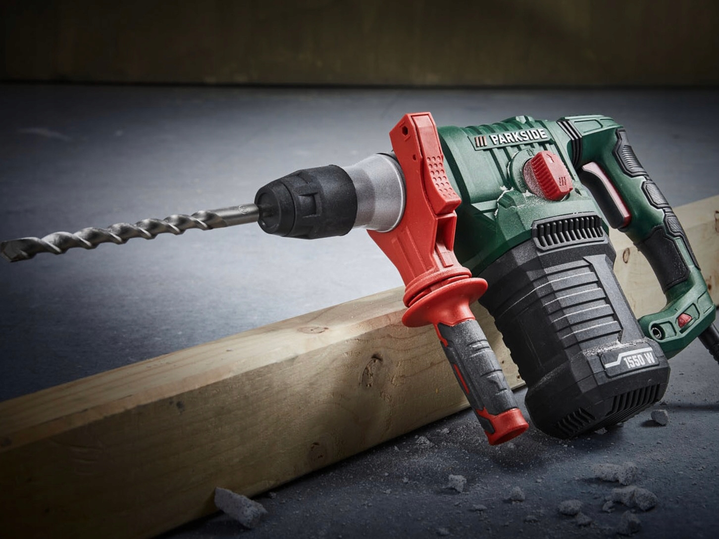 MŁOTOWIERTARKA PARKSIDE 1500W WIERTARKA UDAROWA MŁOT SDS PLUS + WIERTŁA Marka Parkside