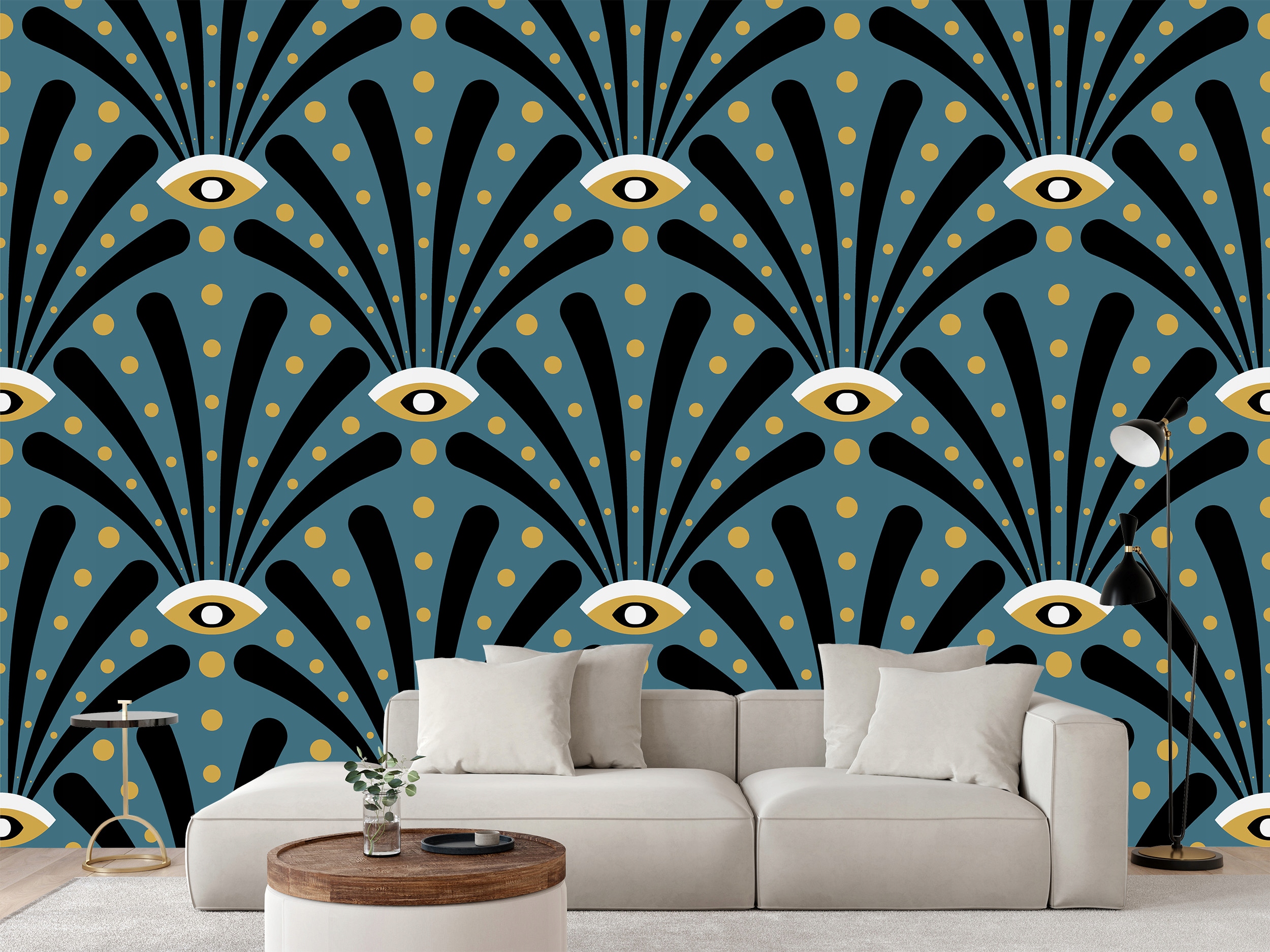 Fototapeta Ilustrace Vějíře Pera Art Deco Glamour 360 x 240 cm