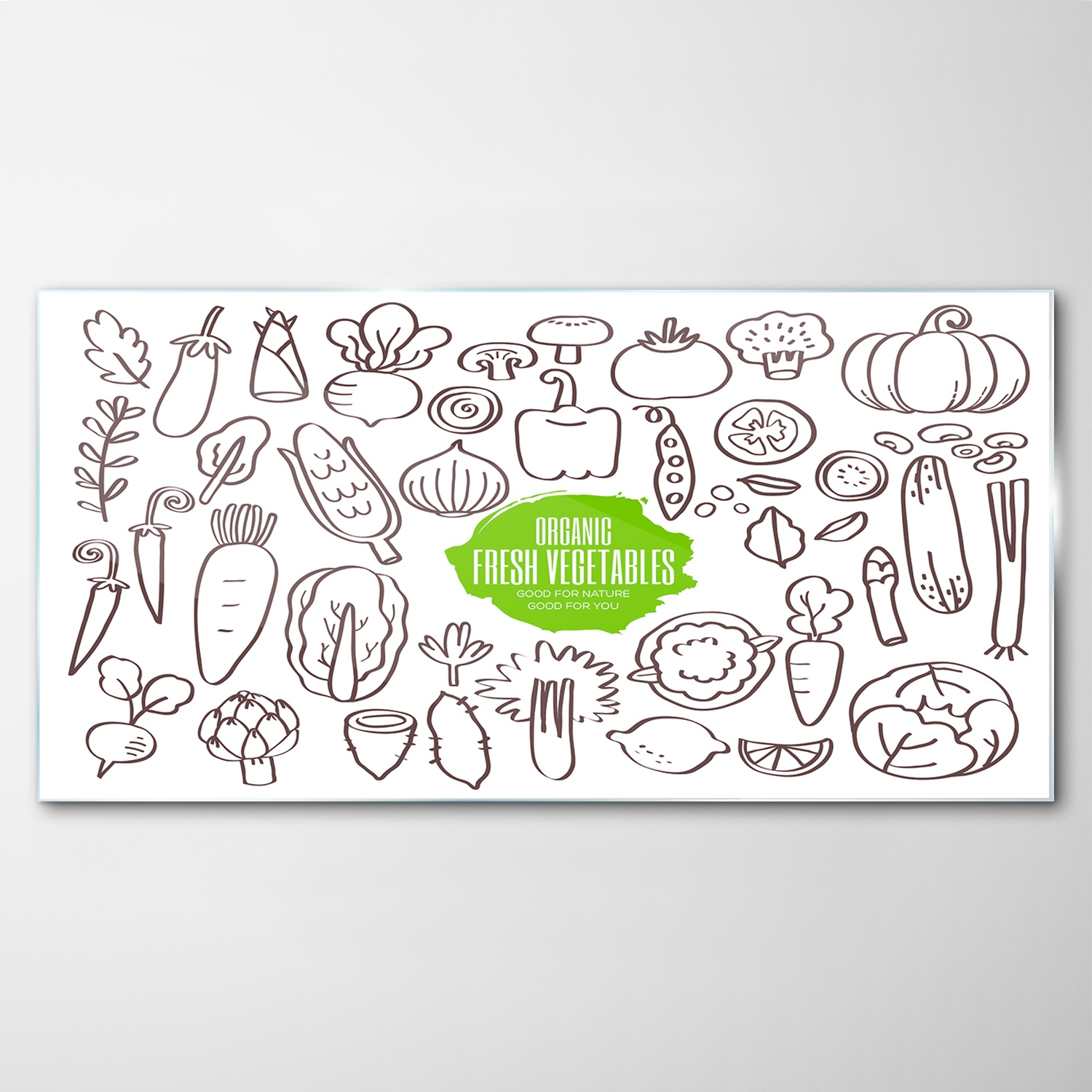 

Hartowany Obraz Szklany Warzywa Art Sztuka 140x70