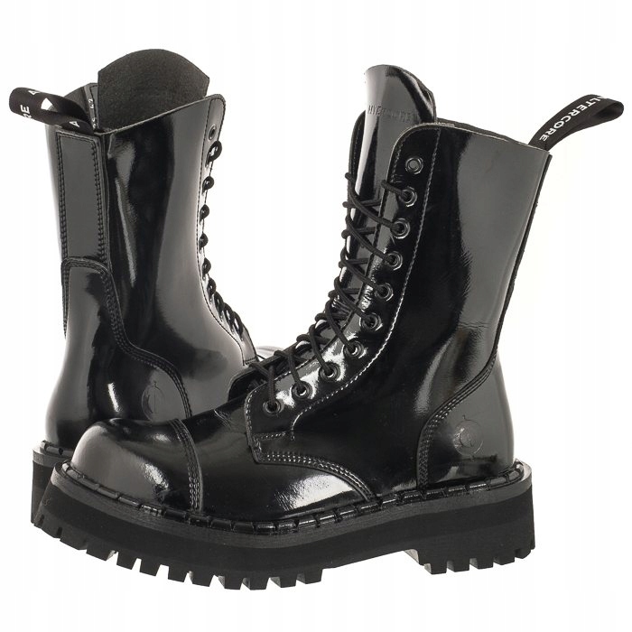 Rockové boty Kanady Altercore 353 Vegan Black Patent Černé Lakované