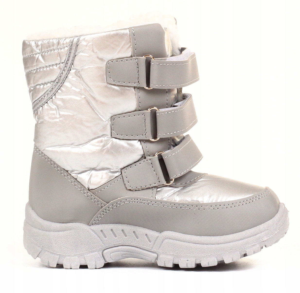 ŚNIEGOWCE ZIMOWE BUTY OCIEPLANE LEKKE NA RZEP Kod producenta B3507A-GREY