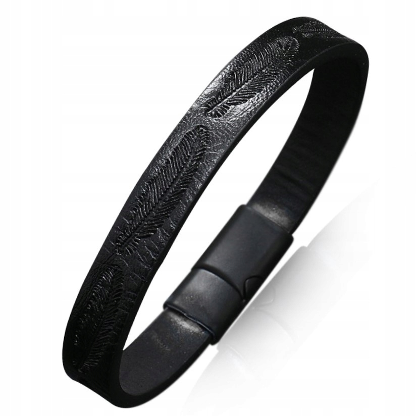 SKÓRZANA BRANSOLETKA MĘSKA PIÓRKO Marka inna