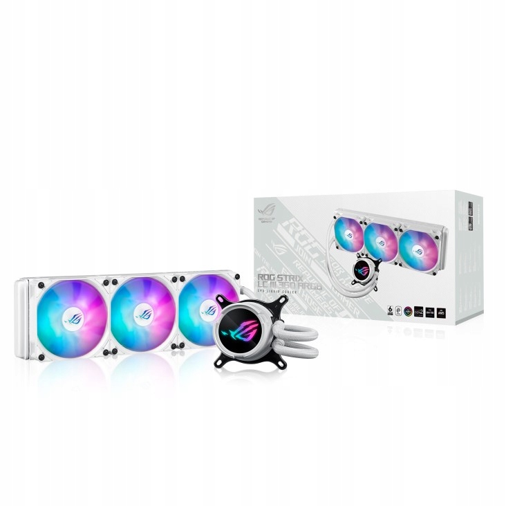 Asus vodní chladič Cpu Aio Rog Strix LC III 360 Argb White, 3x120mm, …