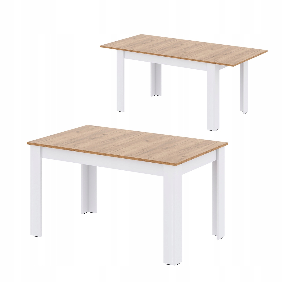 Rozkládací stůl Loft 90x160/225 do jídelny craft zlatý bílý