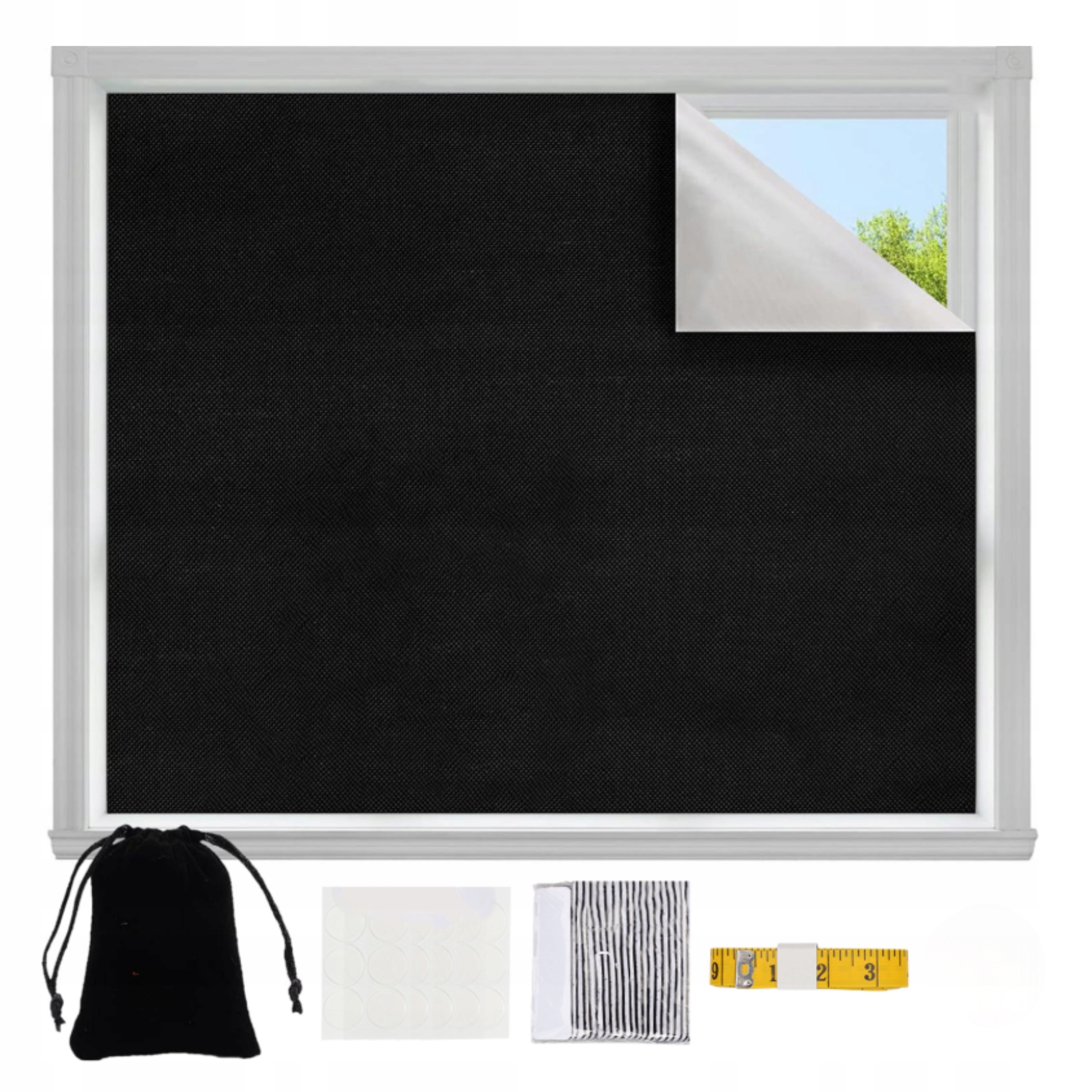 Folia Zaciemniająca Na Okna Ochronna Przeciwsłoneczna 300cm x 140cm Anty-uv