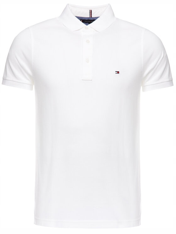 Tommy Hilfiger pánská polokošile bílá slim fit MW0MW04975-100 M