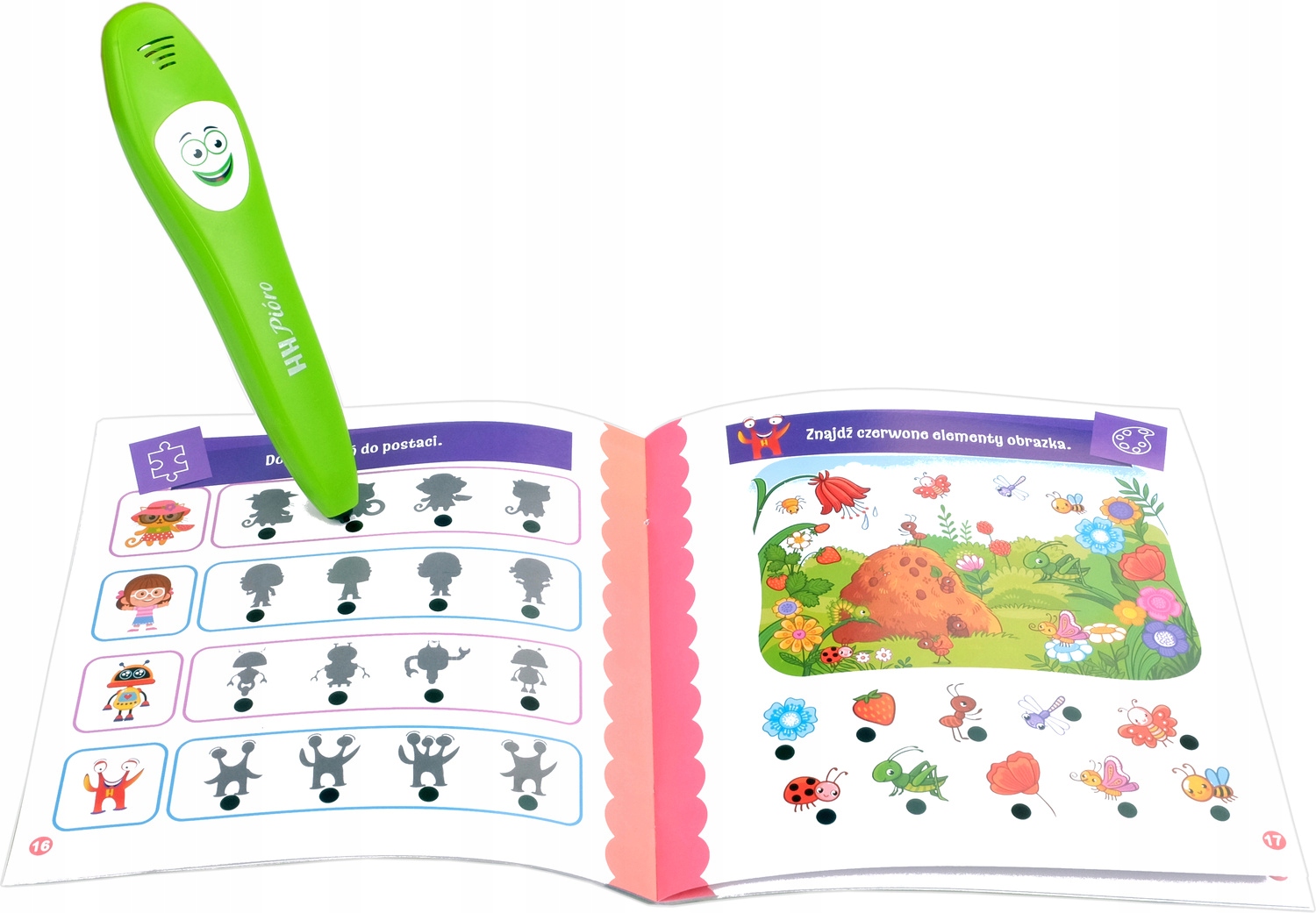 KSIĄŻECZKA INTERAKTYWNA Edukacyjna MÓWIACE PIÓRO Łamigówki Marka HH Poland