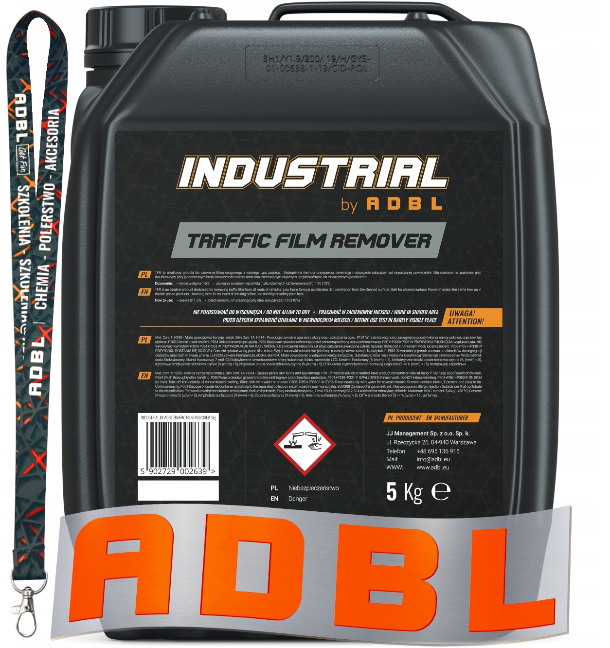 ADBL TFR Industrial Traffic Film Remover Pre Wash Do Mycia Samochodu Aut 5L