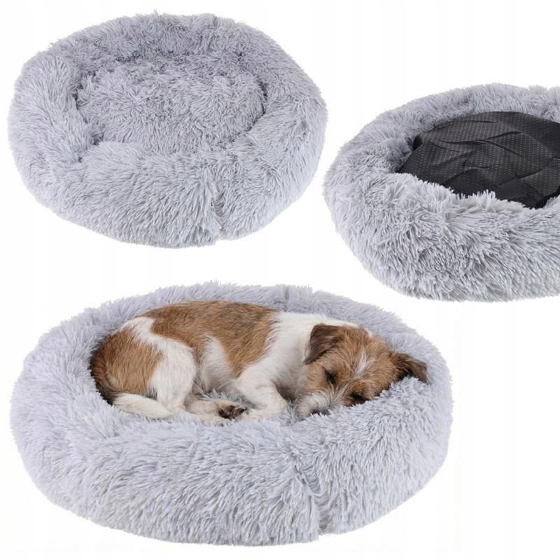 Levně Pelíšek pro psa kočku Potah Shaggy Měkká Polštář 60 cm