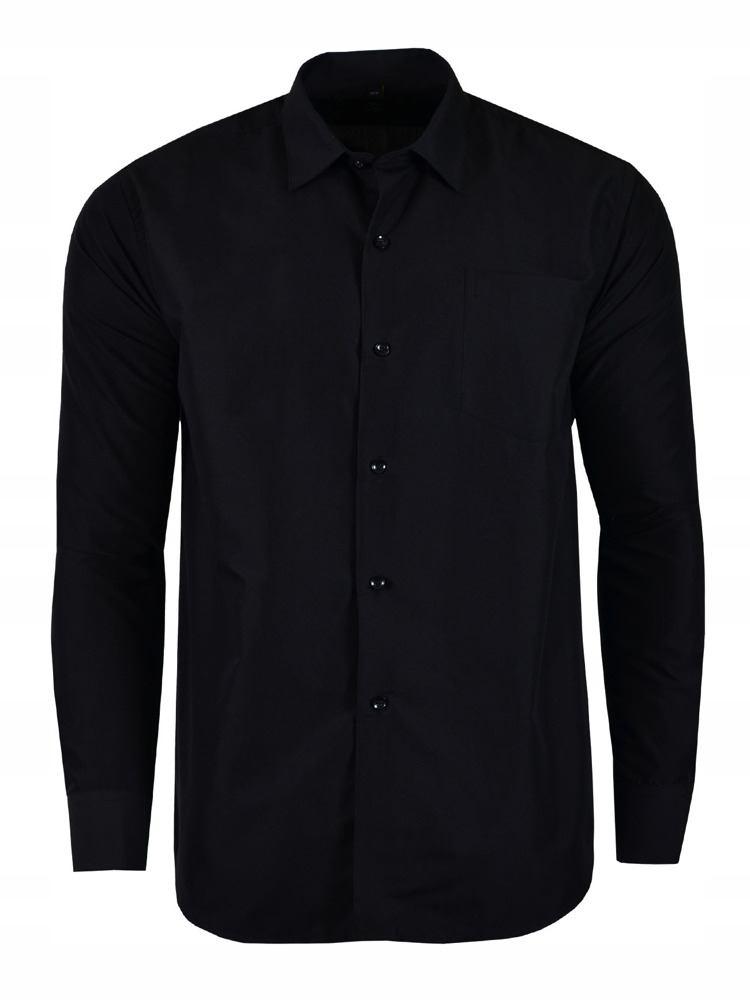 

Koszula Gładka Czarna Długi Rękaw Duża 52/53