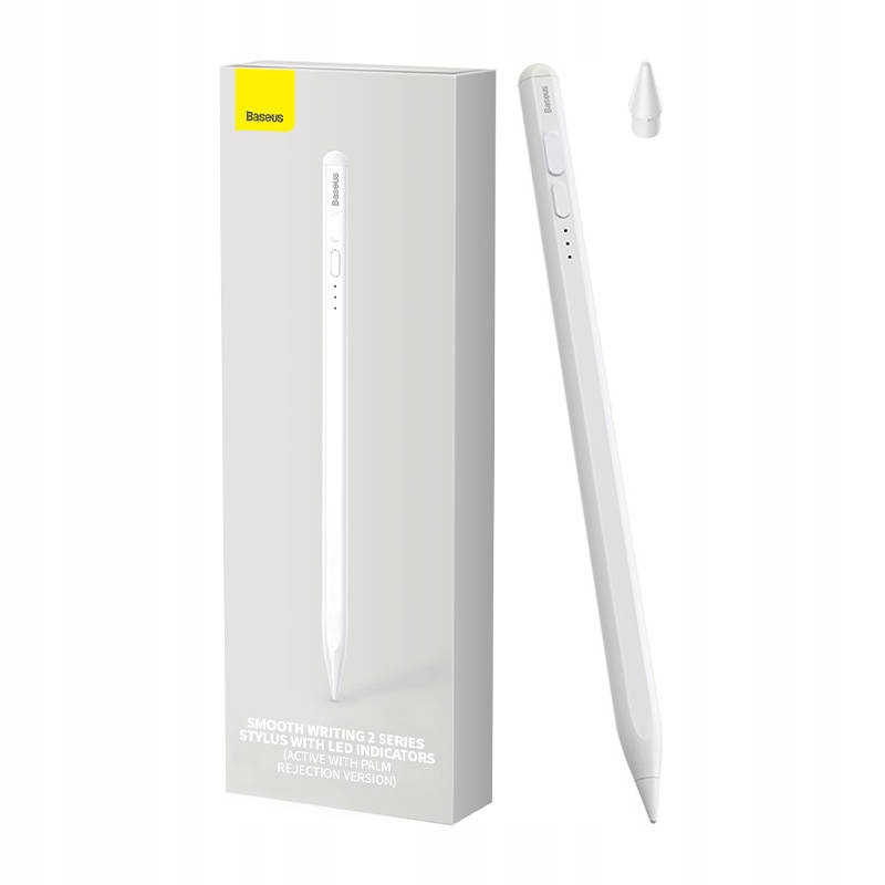 Pen Aktivní Baseus Stylus S Indikátorem Baterie, Stříbrný