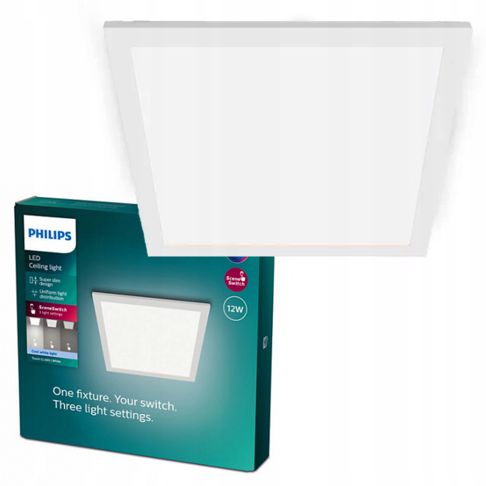Stropní Svítidlo Led panel Stropní Svítidlo Touch 12W 2700K 30cm Stmívatelné Philips