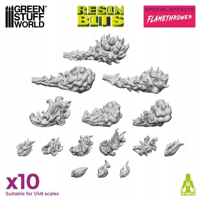 3D printed set Flamethrower Effect 10 szt.