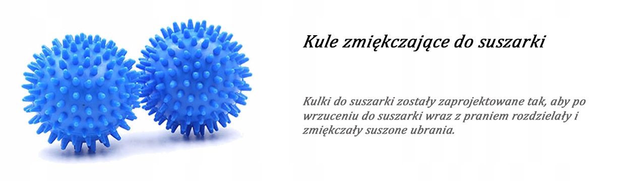 

Kule Piłki do Suszarki Pralki 7cm Pvc Prania