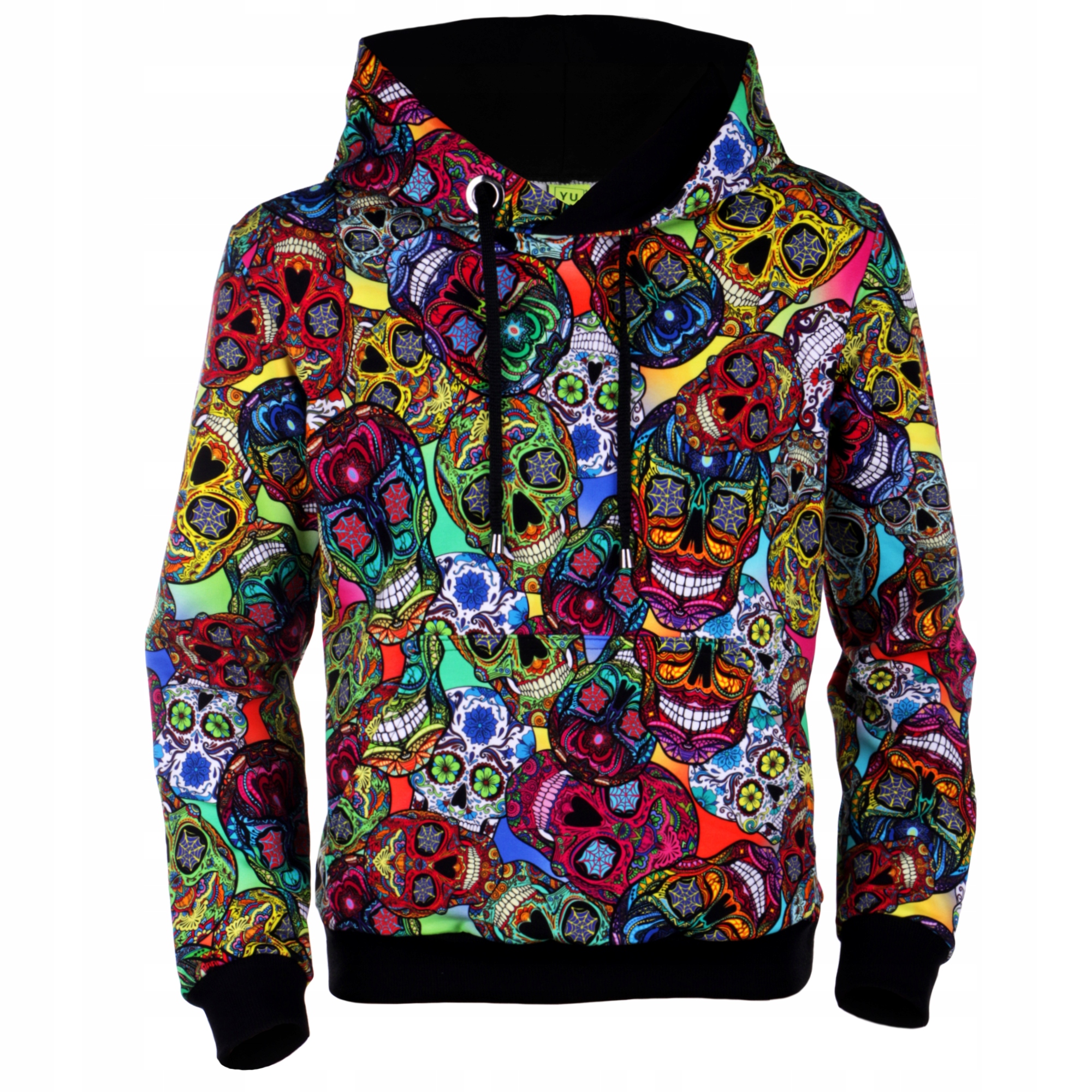 

Bluza Kaptur Sznurek Kolorowe Czaszki 140/146