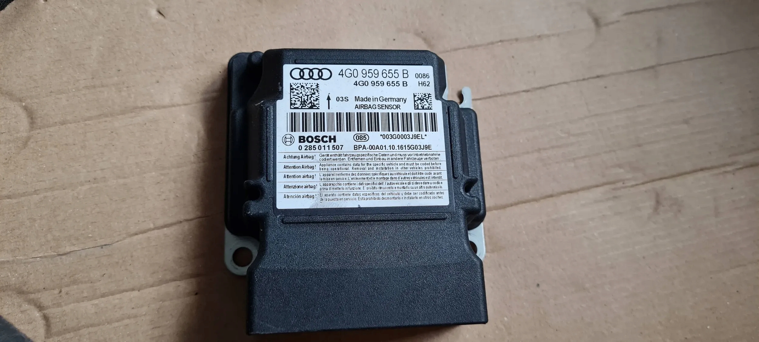 A6 C7 4G LIFT SENSOR MODULO CENTRALINA AIRBAG 4G0959655B