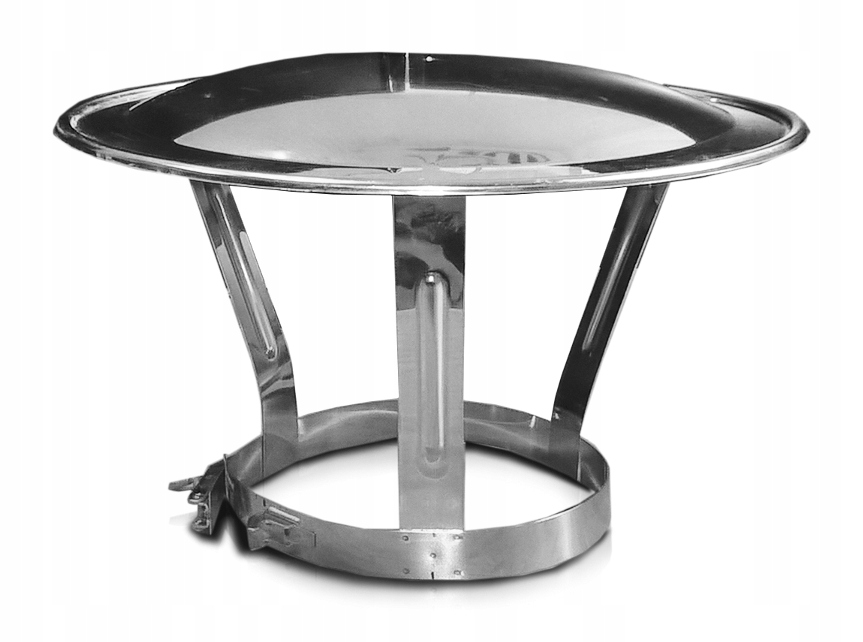 Kd Kuželová stříška s kyselinovzdorným zapínáním, průměr 225 mm, tloušťka 0,5 mm, komínová vložka