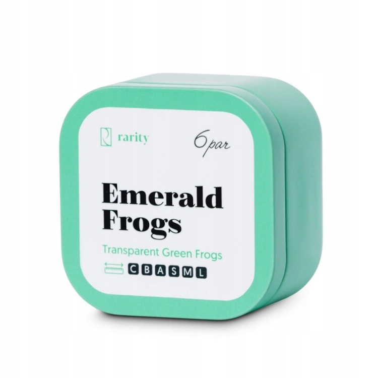 Silikonové válečky Rarity Emerald Frogs 6 párů