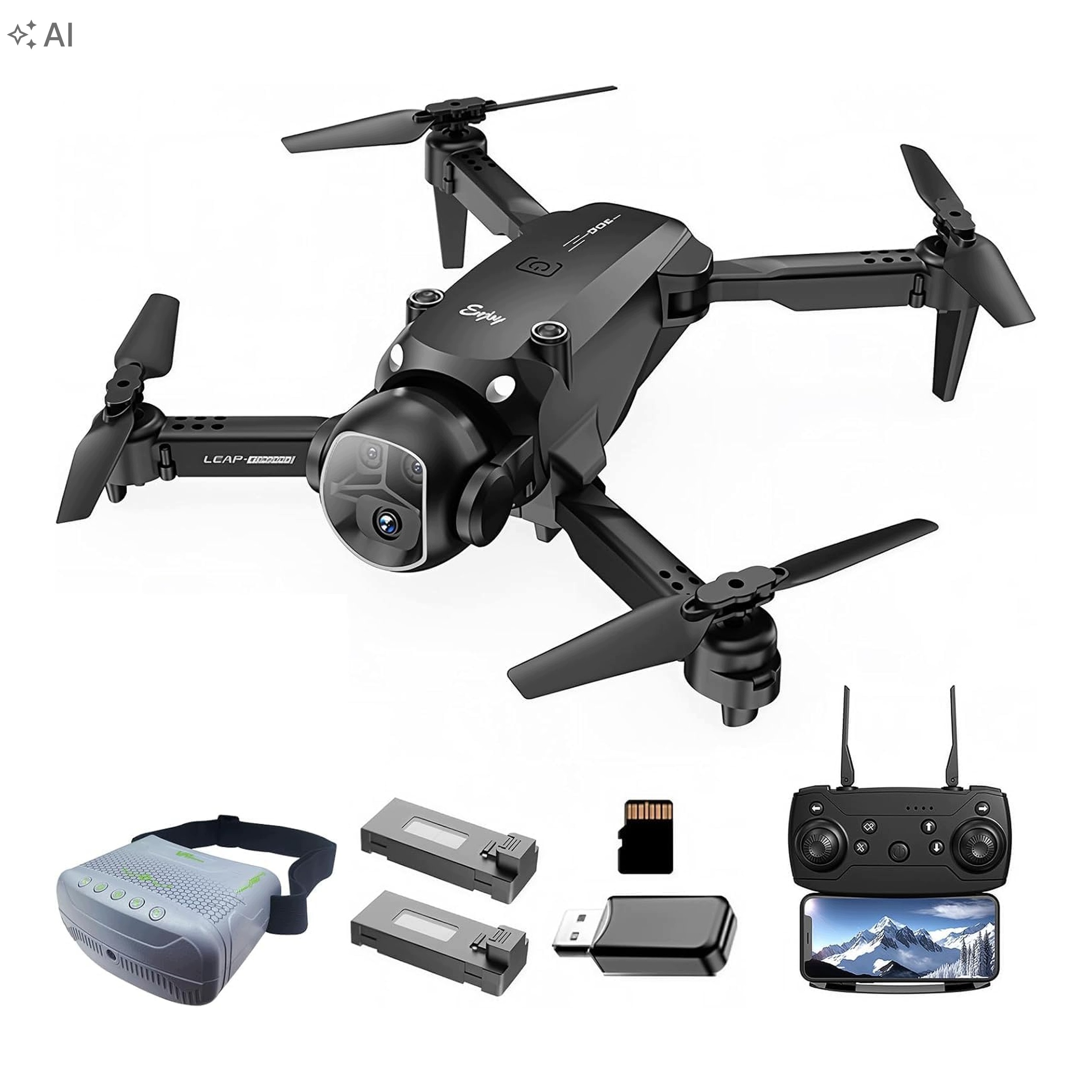 Mini dron Fpv s kamerou a brýlemi Fpv na dálkové ovládání pro začátečníky