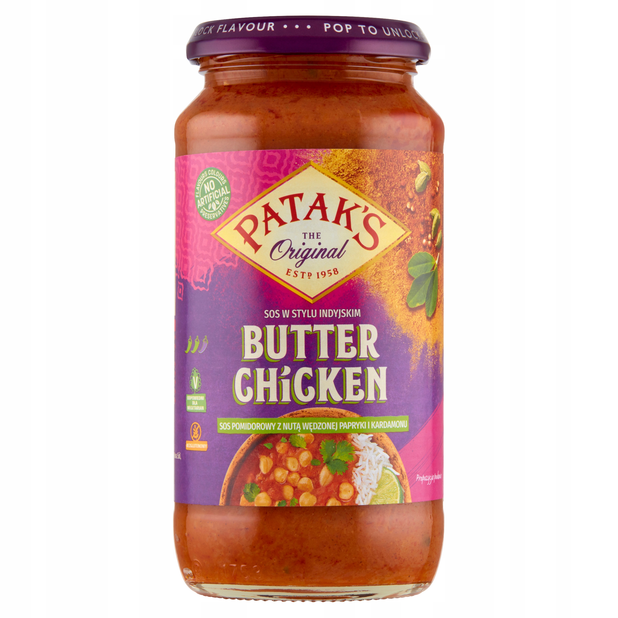 

Pataks Indyjski Sos Pomidorowy Butter Chicken 450g