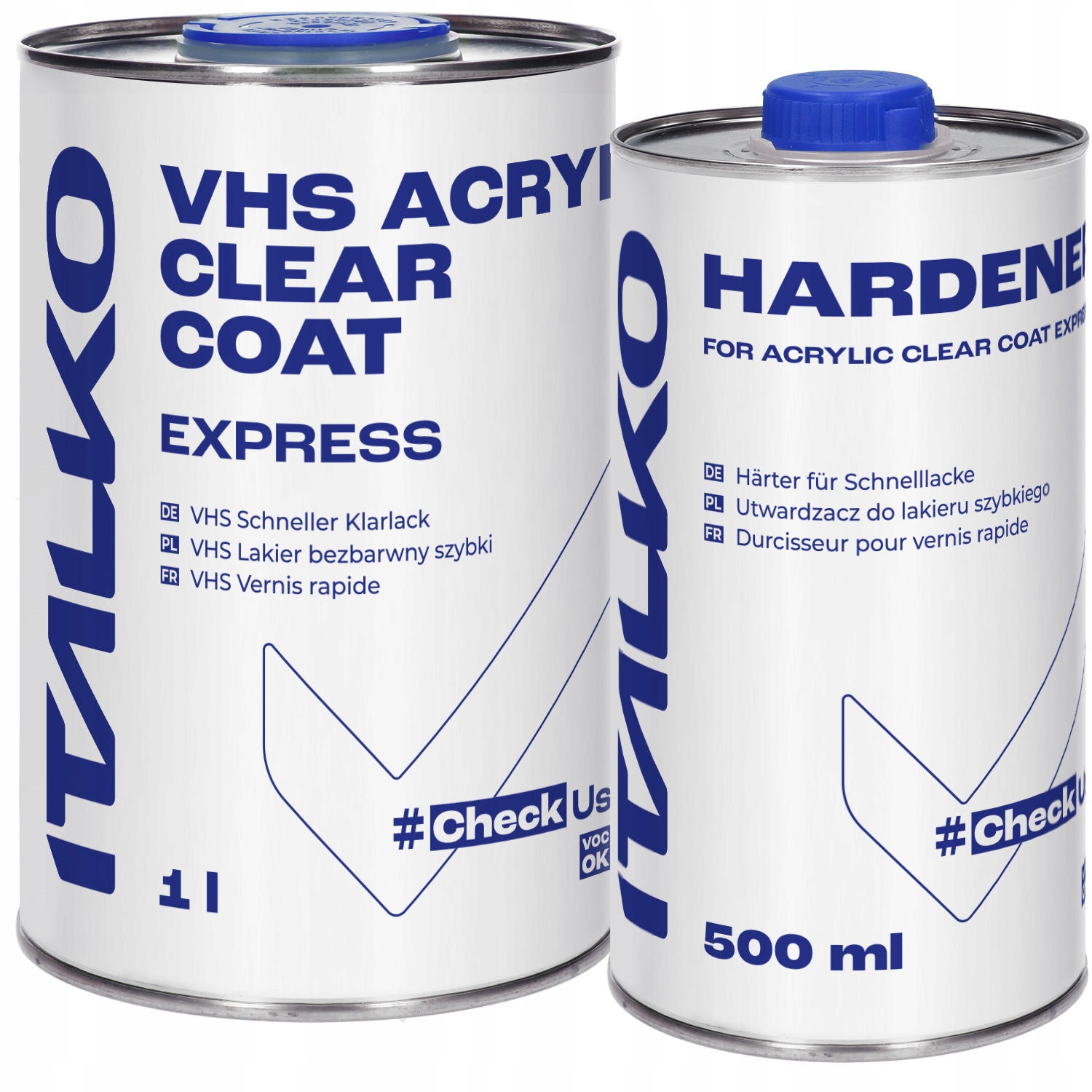 Italko Lakier Bezbarwny Vhs 2:1 Express 1L Utwardzacz 0,5L Kpl