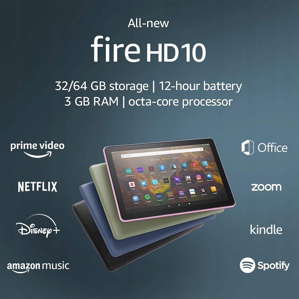 Amazon Fire HD 10 Plus 32 GB, 4 GB RAM, 25,6 cm, s reklamou - čierna