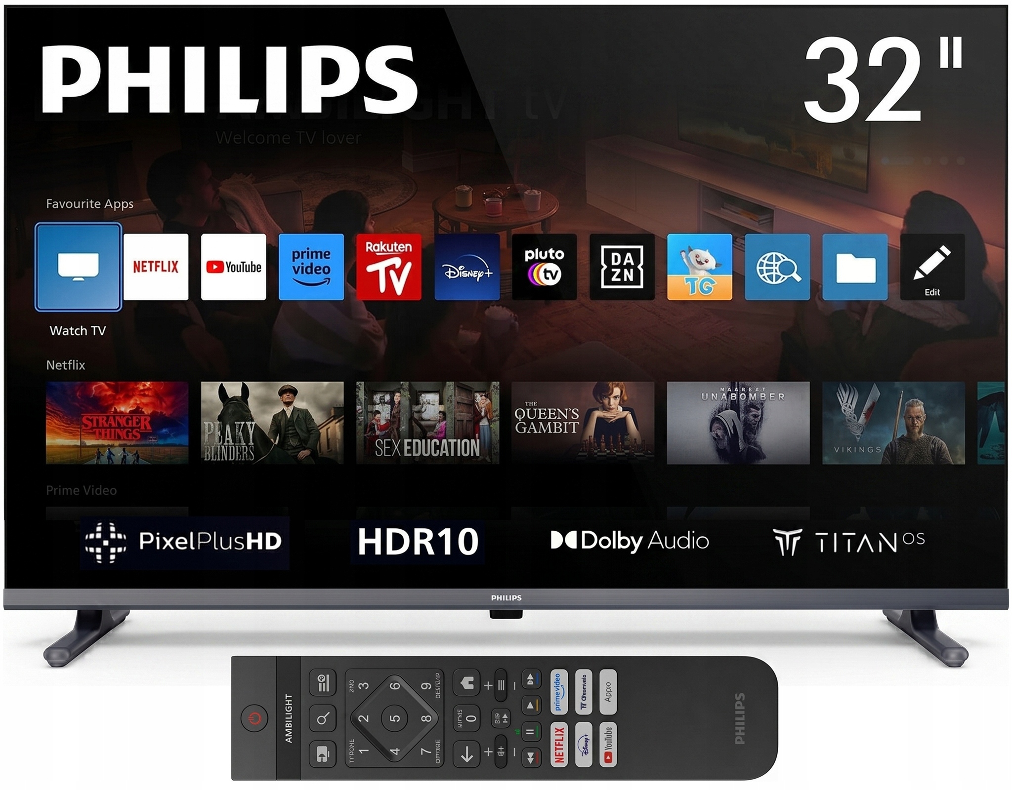 Telewizor 32 cale Smart Tv WiFi Full Hd HDR-10 Dolby Audio Titan Os Philips
