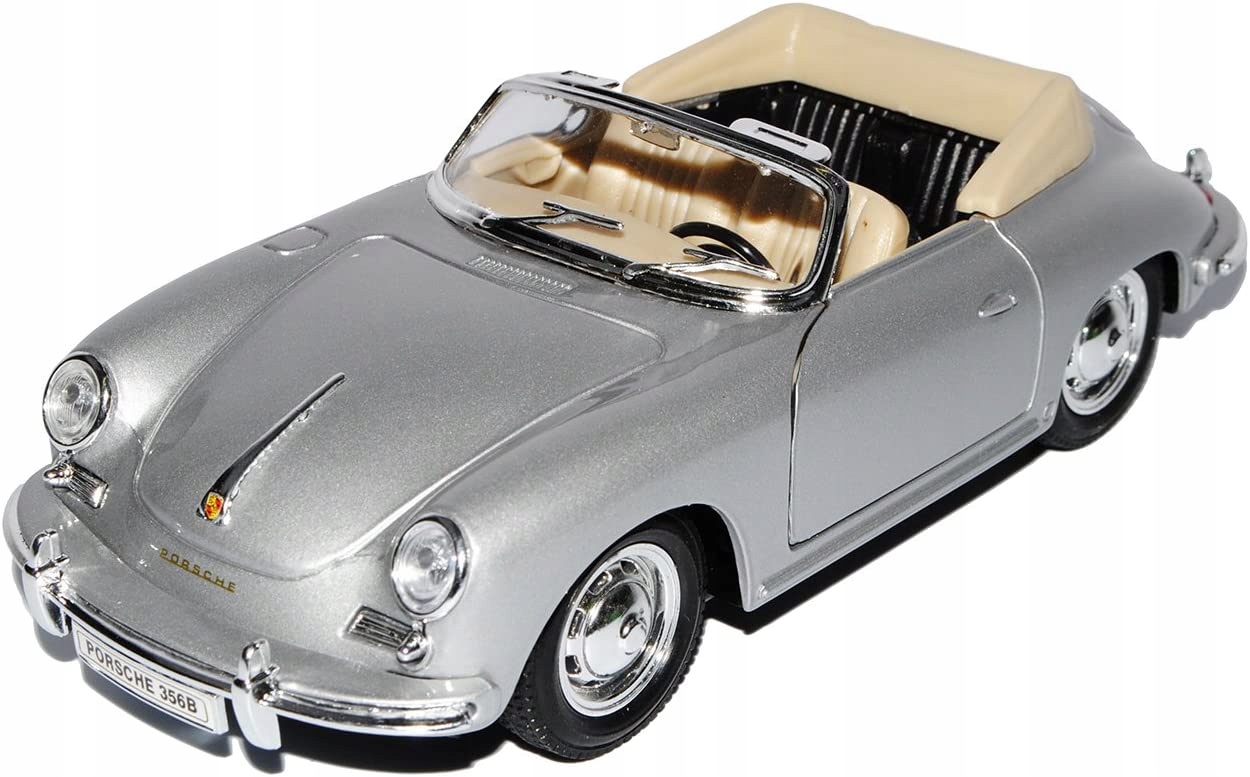 Welly Porsche 356B Stříbrná 1:24 Nový Kov Model