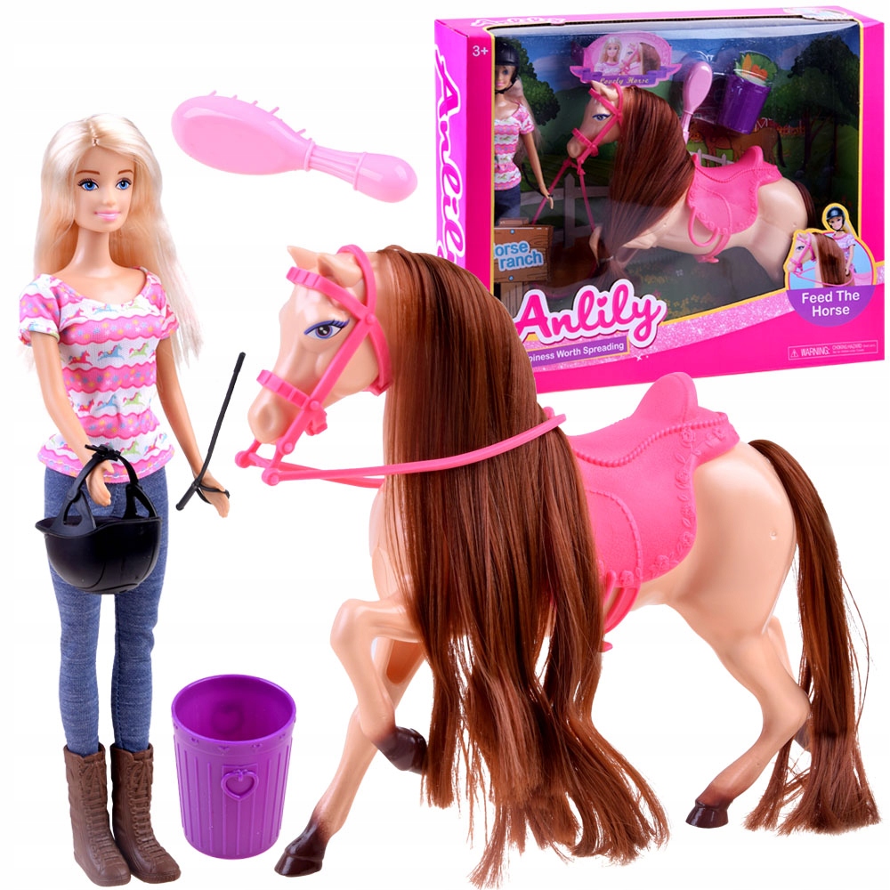 

Anlily Lalka Dżokejka z koniem + akcesoria ZA3919