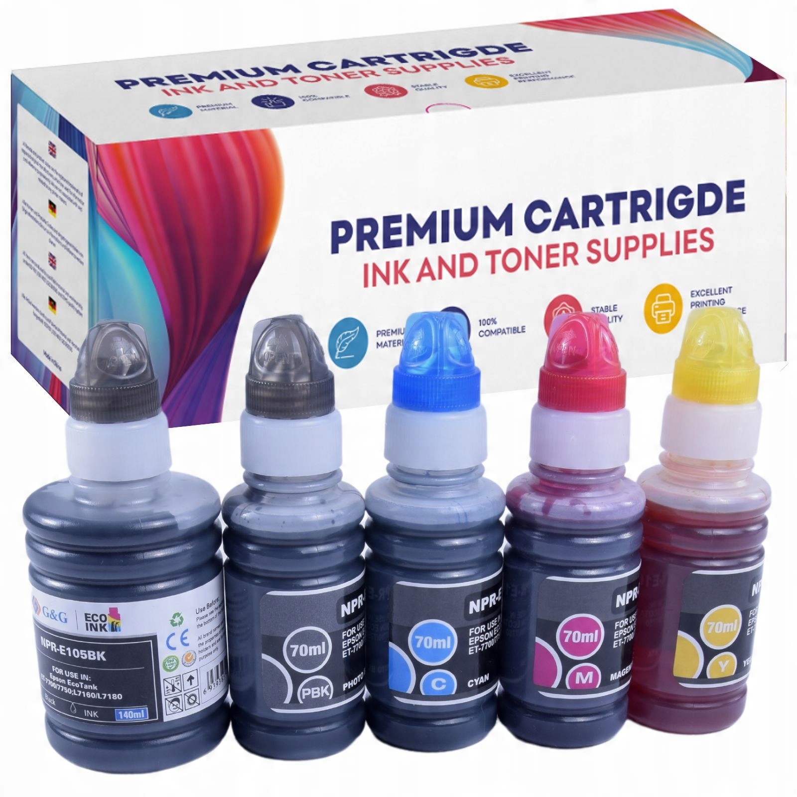

5x tusz do Epson 105 106 do Epson EcoTank L7180