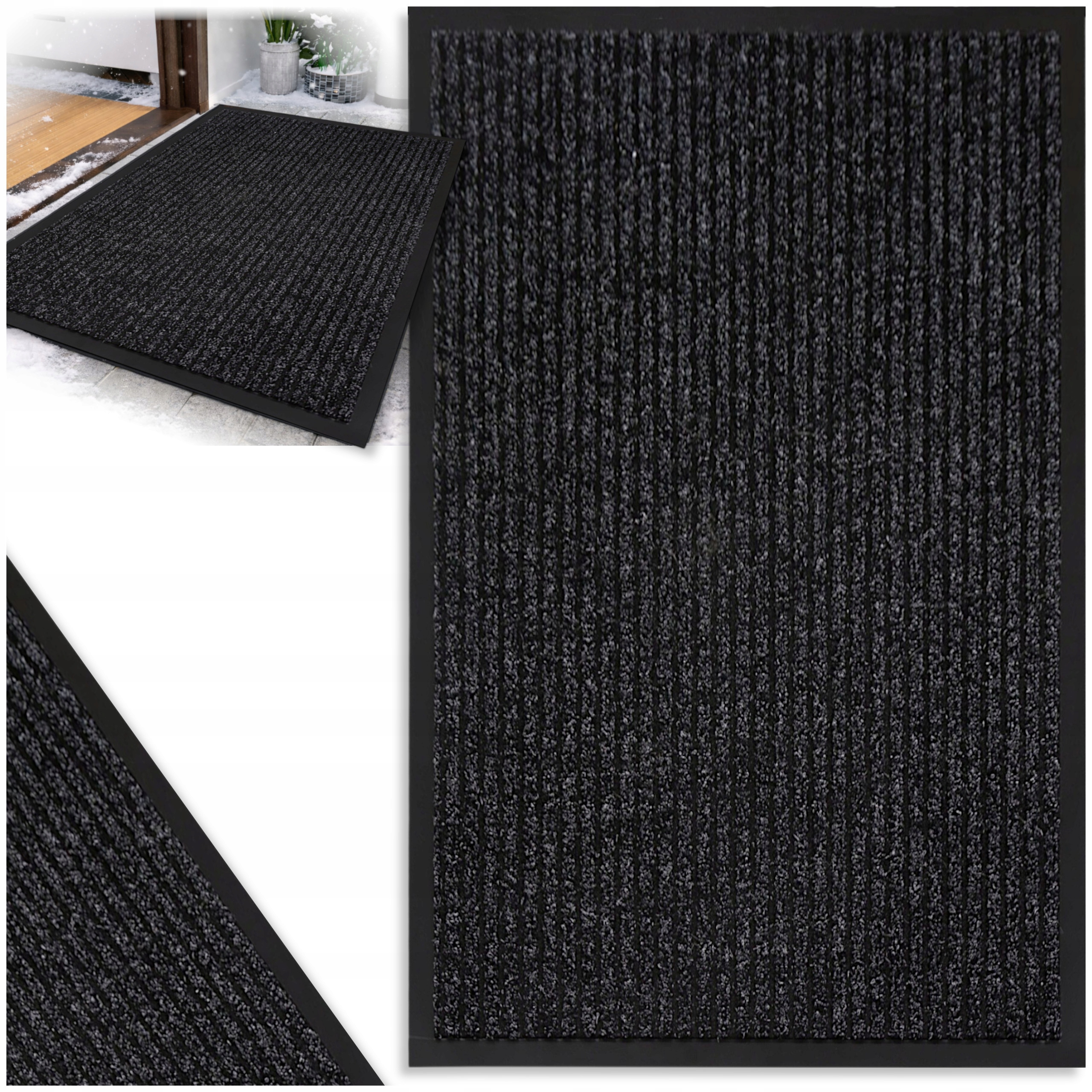 Vnitřní Stěrač Pod Dveře Velký 80x120 Gumový Vstupní 3D