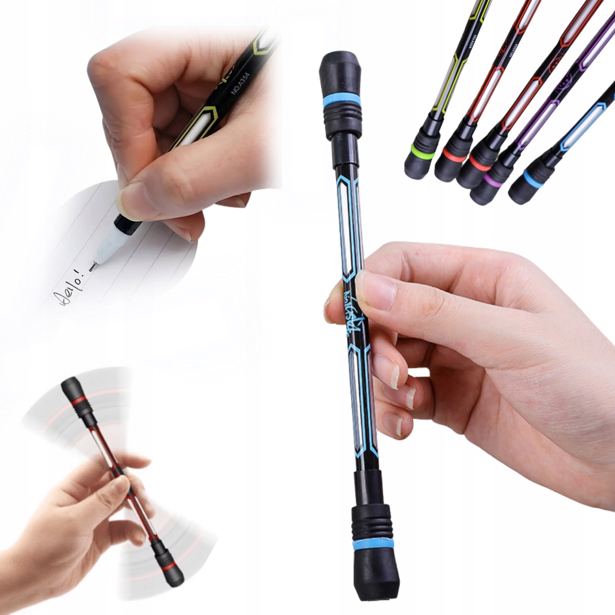 DŁUGOPIS DO KRĘCENIA SPINNER ANTYSTRESOWY PENSPINNING DO TRIKÓW ZABAWKA