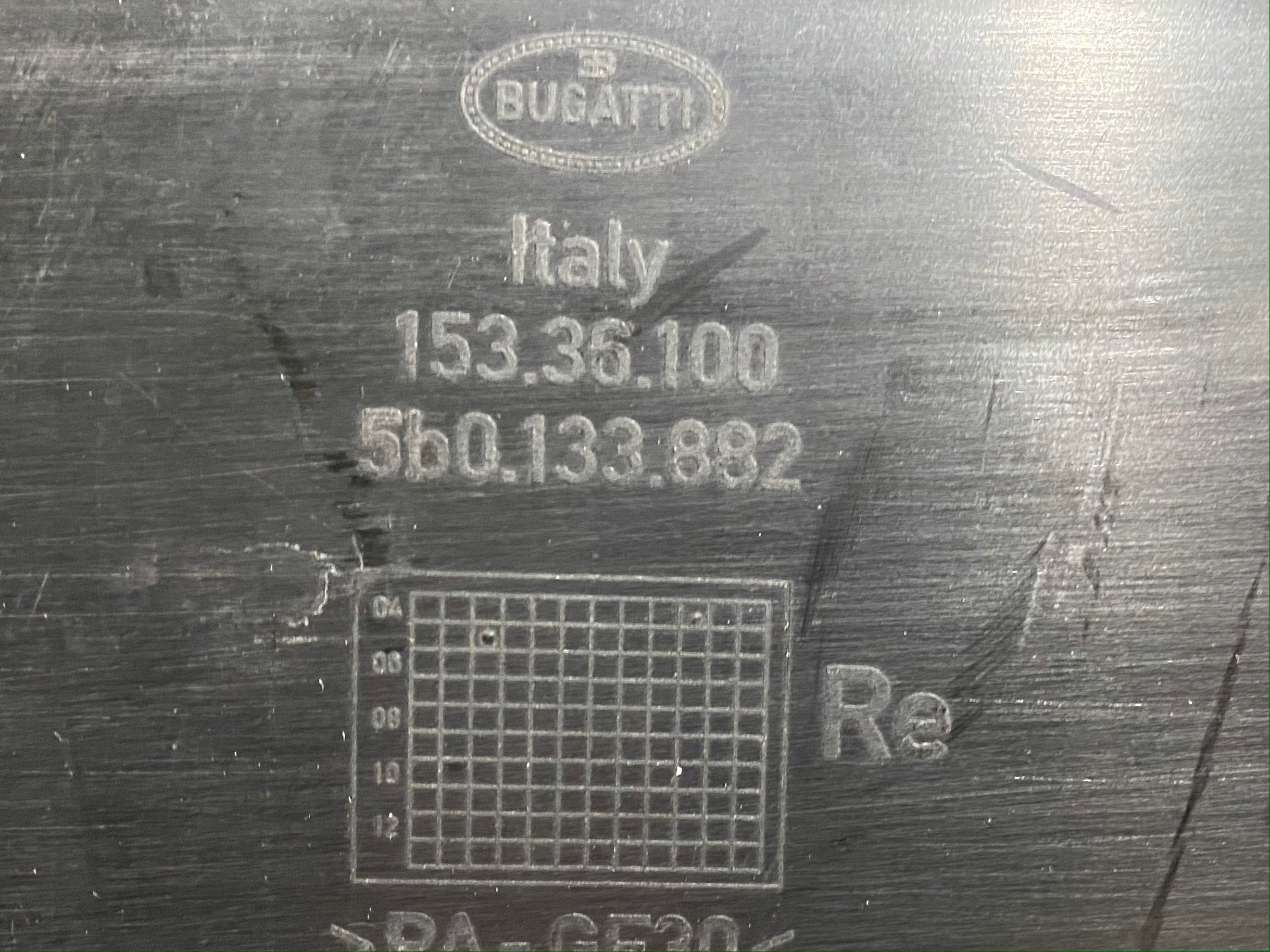 BUGATTI GEHÄUSE FILTER POW RH 5B0133882, 5B0133884