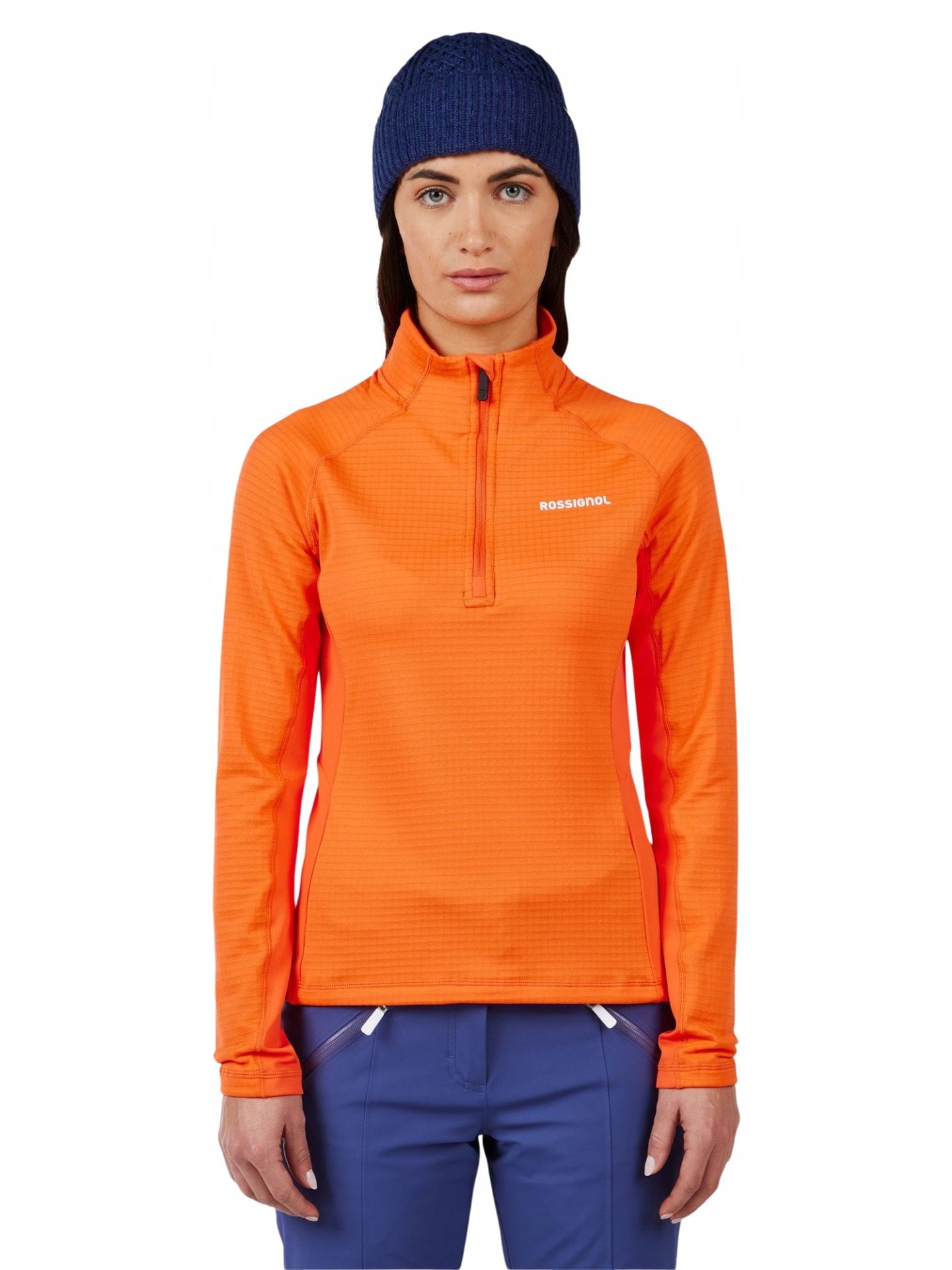 Mikina dámská Rossignol Blackside Mix Half-Zip Fleece Orange Flame Xs